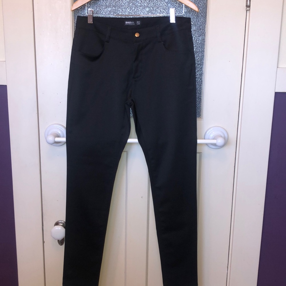 Baubax Travel Pants/Trousers - black, merino wool